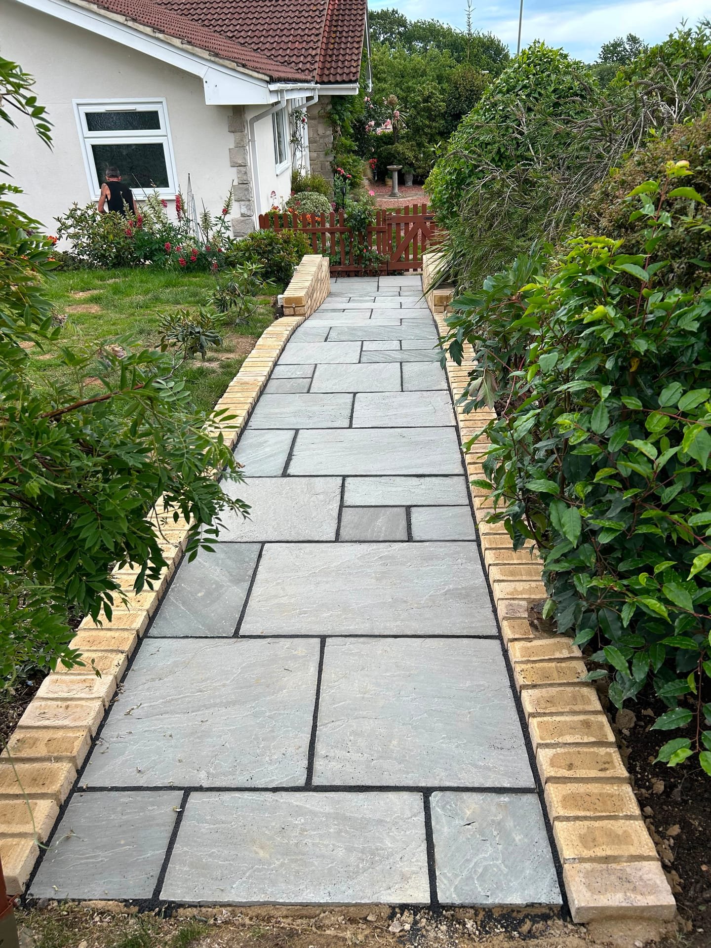 Path — slate & brick